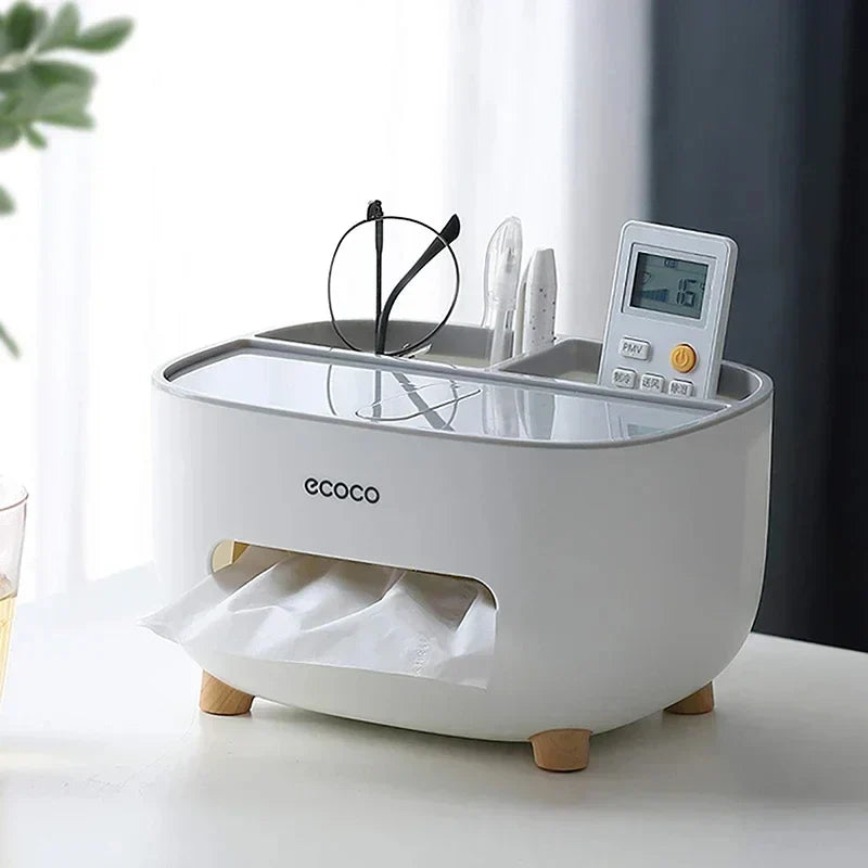 Ecoco Multi-Functional Tissue Box Organizer