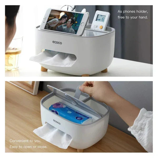 Ecoco Multi-Functional Tissue Box Organizer
